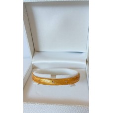 Ασημένιο βραχιόλι επίχρυσο ανοιχτό χειροπέδα σαγρέ με πέτρες (SB28)